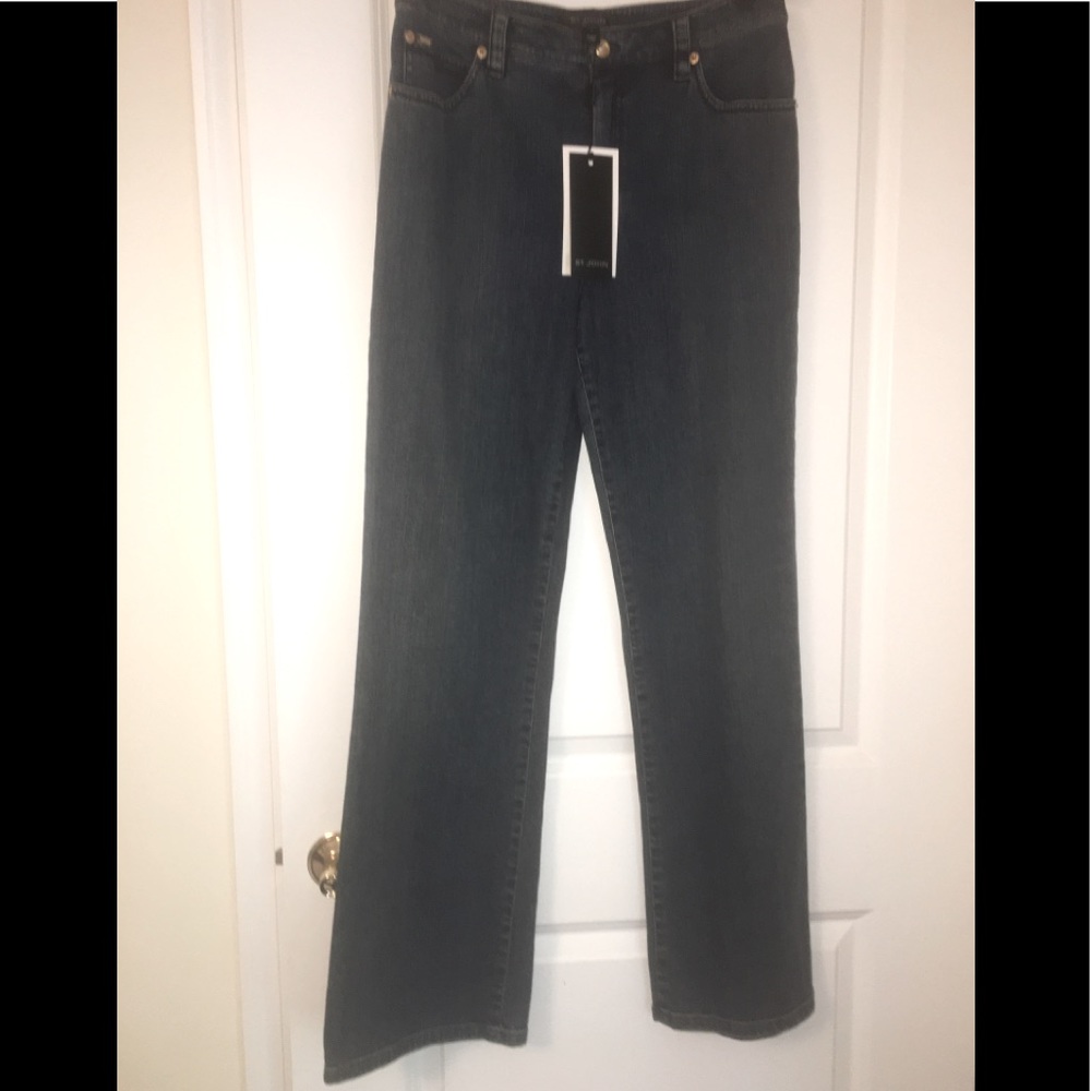 NWT ST. JOHN Dark Wash Blue Jeans
